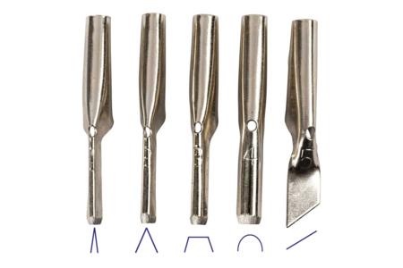 5 gouges métal - Linogravure – 10doigts.fr