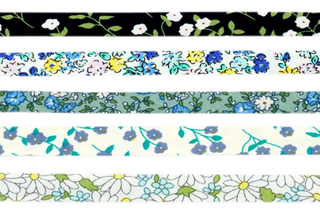 5 ruban liberty bleu - Rubans et biais – 10doigts.fr