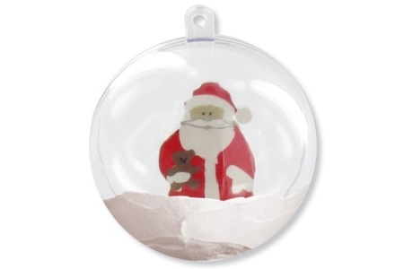 Peinture effet neige sur boules en plastique - Peinture à relief – 10doigts.fr