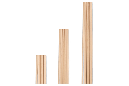 Tiges rondes en bois ø 4 mm - Accessoires en bois – 10doigts.fr