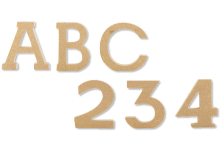 Lettres et chiffres en bois - Déco en bois brut – 10doigts.fr