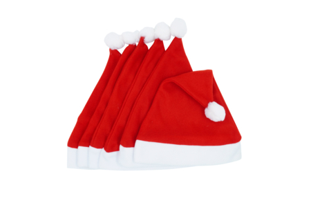 6 bonnets de père noel - Supports de Noël à décorer – 10doigts.fr