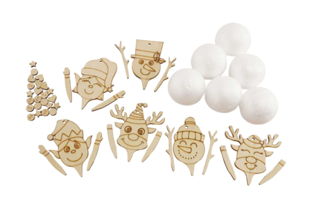 6 personnages à fabriquer pour le sapin - Kits créatifs de Noël pour les enfants – 10doigts.fr