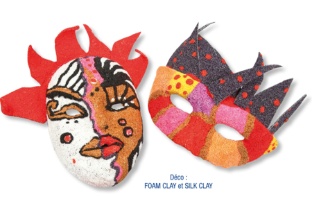 Gabarit pour créer des masques ou des loups - Moules pour plâtre, savon, béton ... – 10doigts.fr