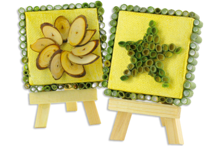 Mini châssis entoilés sur mini chevalets - Décors nature – 10doigts.fr