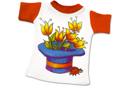 Set de 6 maxi-crayons transfert spécial textile - 10doigts.fr