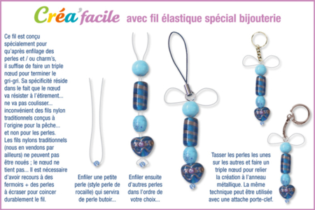Perles fil élastique CréaFacile 2 - 10doigts.fr