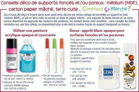 Déco de supports foncés et ou poreux - Supports de Noël à décorer – 10doigts.fr