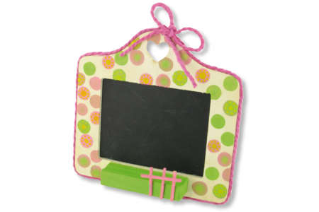 Ardoise coeur à suspendre avec gouttière pour craie - Ardoises en bois – 10doigts.fr