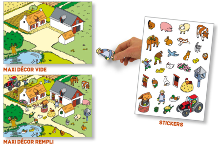 "Scène de vie" La ferme - 10doigts.fr