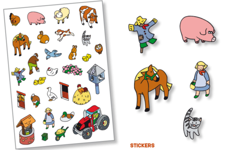 "Scène de vie" La ferme : Stickers - 10doigts.fr