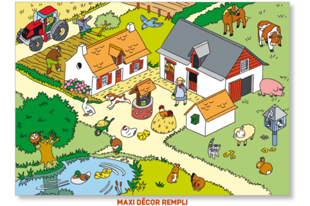 "Scène de vie" La ferme : Décor rempli - 10doigts.fr