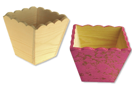 Cache-pot en bois - Supports Mosaïques – 10doigts.fr