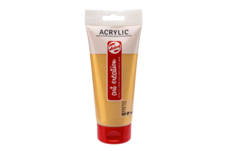 Acrylique Talens 200 ml - or 801 - Peinture acrylique satinée, brillante – 10doigts.fr