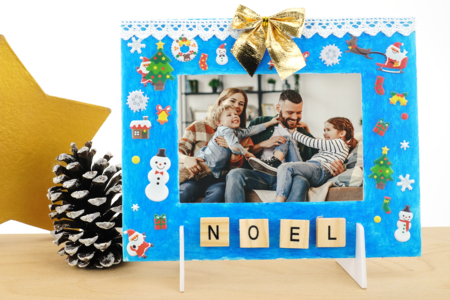 Activité Cadre Noel Enfant - Activités manuelles bricolages de Noël – 10doigts.fr