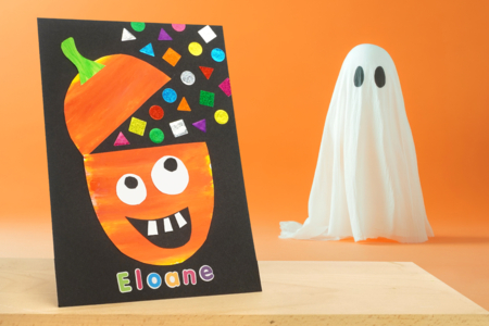 activité découpage collage citrouille automne halloween enfants - Activités manuelles Halloween – 10doigts.fr