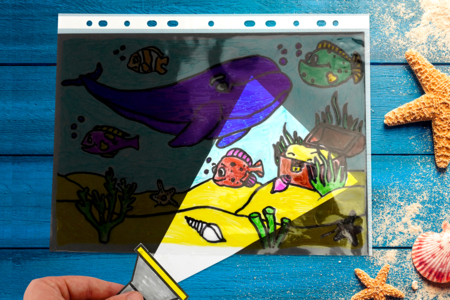 Activite enfant Lampe magique ete - Activités manuelles océan – 10doigts.fr