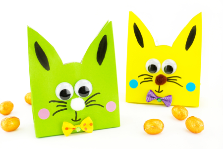 Activite enfant paques sac lapin - Activités manuelles DIY Pâques – 10doigts.fr