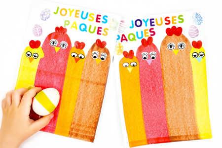 activite enfant peinture raclette - Activités manuelles DIY Pâques – 10doigts.fr
