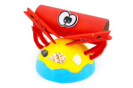 Activité manuelle Enfant Ete Crabe - Activités manuelles Été – 10doigts.fr
