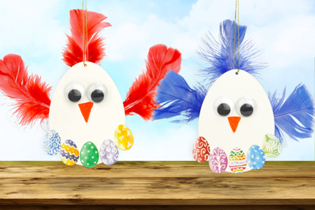 Activite Paques Enfant poules - Activités manuelles DIY Pâques – 10doigts.fr