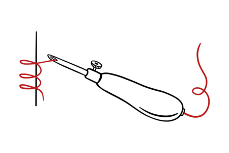 aiguille à puncher en bois - Punch Needle – 10doigts.fr