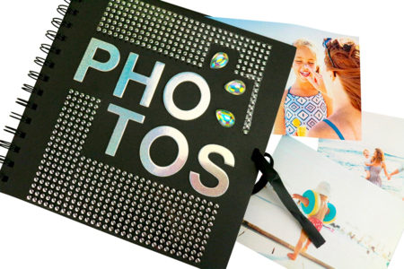 album noir lettres holographiques - Albums et carnets – 10doigts.fr