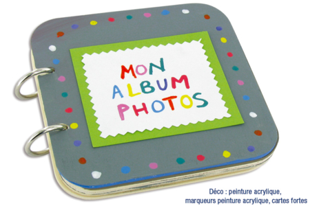 Album photos 5 pages en bois - Activités manuelles objets décorés – 10doigts.fr