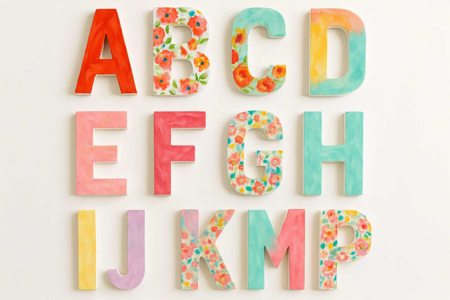 alphabet papier maché - Lettres en carton – 10doigts.fr