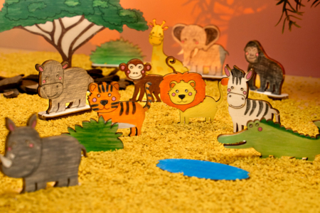 animaux de la jungle en bois à décorer - Jeux et Jouets en bois – 10doigts.fr