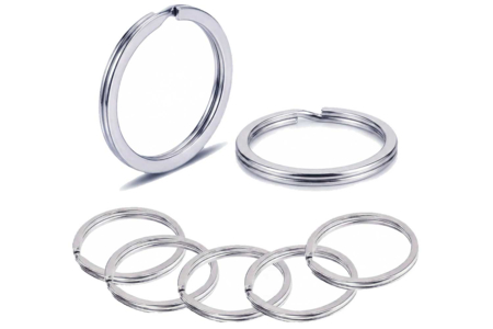 Anneaux doubles brisés argentés - Diamètre au choix - Porte-clés – 10doigts.fr