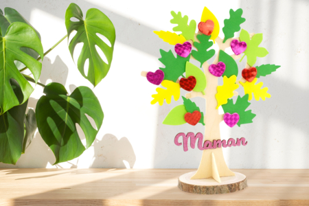 arbre à coeurs fête des mères cadeau DIY enfants - Activités manuelles fête des mères – 10doigts.fr