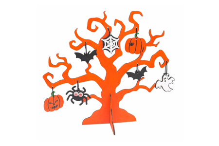 arbre en bois halloween - Supports d'Halloween à décorer – 10doigts.fr