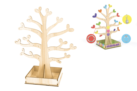 arbre porte bijoux - Objets bois pour la maison – 10doigts.fr