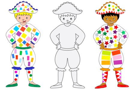 arlequins - Kits créatifs Carnaval - Activités manuelles et de bricolage pour Carnaval – 10doigts.fr