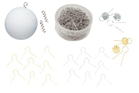 Attaches métalliques polystyrène - Clous et épingles – 10doigts.fr