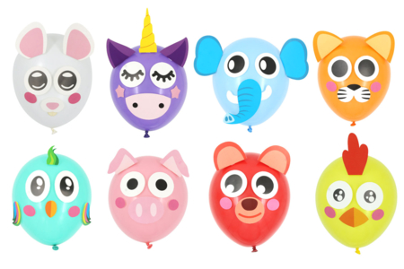 BALLONS ANIMAUX  - Ballons, guirlandes, serpentins – 10doigts.fr