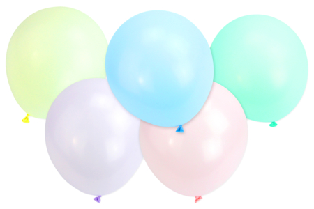 ballons pastel baudruche latex - Ballons, guirlandes, serpentins – 10doigts.fr