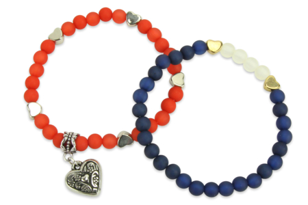 bijoux perles coeurs - Perles Intercalaires – 10doigts.fr