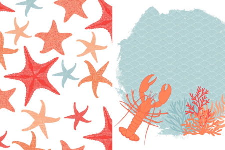 Bloc papier Corail, 30 x 30 cm - Papiers à motifs – 10doigts.fr