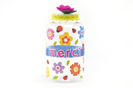 bocal à bonbon cadeau fin d'année - Activités manuelles cadeaux maitresses, maitres, ATSEM, AESH, nounous... – 10doigts.fr
