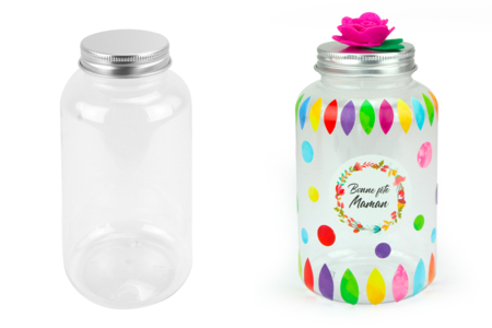 bocal plastique - Plastique Transparent – 10doigts.fr
