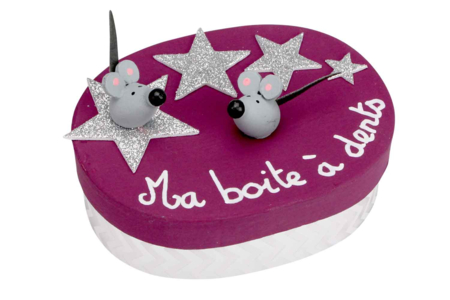 boite à dents ovale - Déco en bois peints – 10doigts.fr