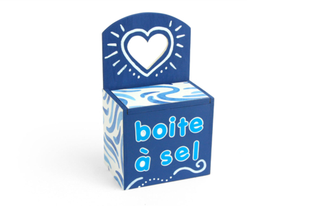 boite à sel bleue - Gommettes Alphabet, messages – 10doigts.fr