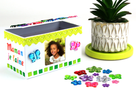 Boite cadre photo en carton blanc - Boîtes en carton – 10doigts.fr