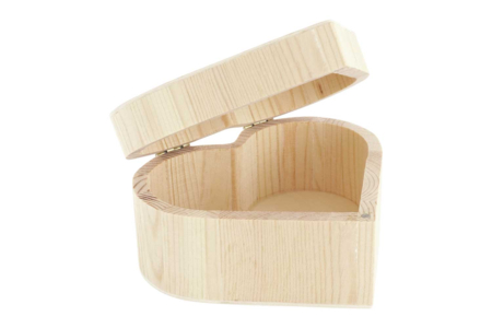 Boîte coeur bijoux en bois avec fermeture aimantée - Boîtes en bois – 10doigts.fr
