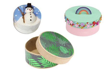 boite ronde à décorer decopatch - Boîtes en carton – 10doigts.fr