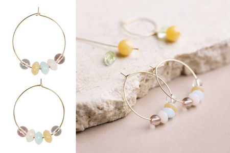 boucles Créoles fines or - 6 pièces - Boucles d'oreilles – 10doigts.fr