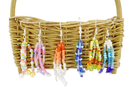 boucles d'oreilles perles verre - Activités manuelles créations de bijoux – 10doigts.fr