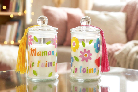 bougie fête des mères enfants DIY cadeau idéee - Activités manuelles fête des mères – 10doigts.fr